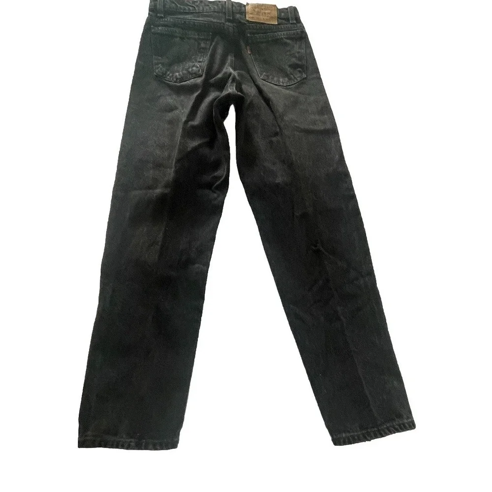 Vtg Levis 550 Orange Tab Jeans Black Relaxed Faded  Grunge 90s USA Made 33x30